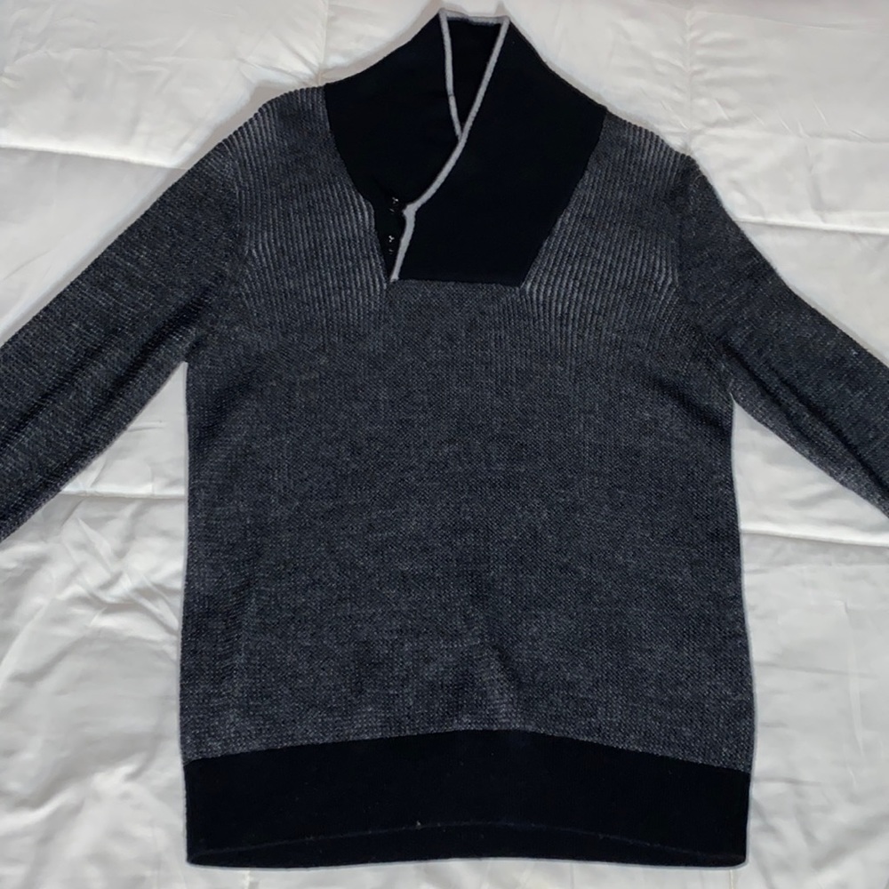 Grey & Black Mens Armani Exchange Sweater, Worn Once